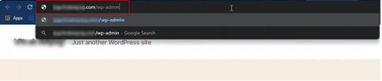wp admin login