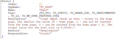 factor craw Yandex Data Leak