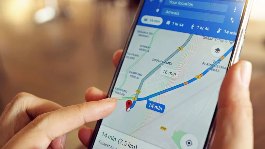 Google Maps on phone
